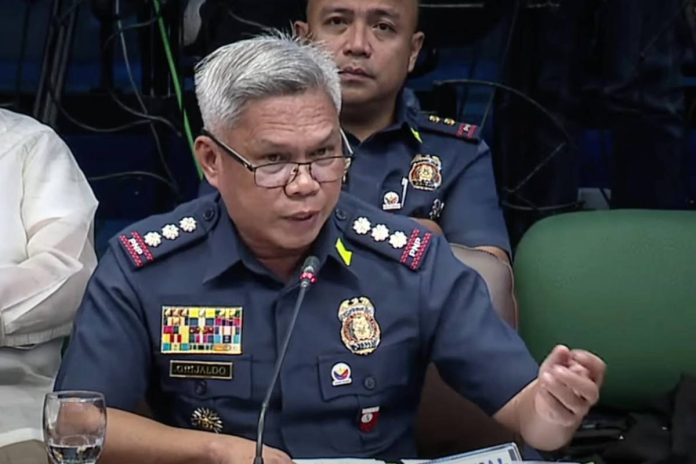 Senate hearing on War on Drugs Hector Grijaldo Former Mandaluyong police chief Hector Grijaldo. Screengrab/Senate of the Philippines