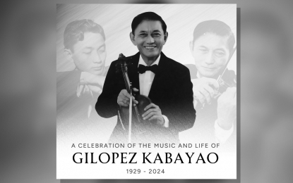 ilonggos mourn Ilonggo violin virtuoso and music crusader Gilopez Kabayao dies at 94 in Iloilo City on Sunday, Oct. 13, 2024. Kabayao was dubbed “Father of Outreach for Classical Music,” bringing the music of the masters to the masses starting in the 1950s. GILOPEZ KABAYAO: ARTIST FOR THE FILIPINO PEOPLE FACEBOOK PHOTO