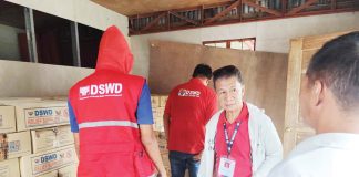 Personnel of the Department of Social Welfare and Development in Western Visayas inspect prepositioned goods in Antique Province in preparation for Tropical Storm “Kristine”. PHOTO FROM DSWD-6