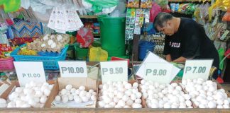 Due to rising demand as the holiday season approaches, the prices of eggs like these being sold at the Iloilo Central Market are projected further increase. Eggs are used in cakes and other pastries. AJ PALCULLO/PN