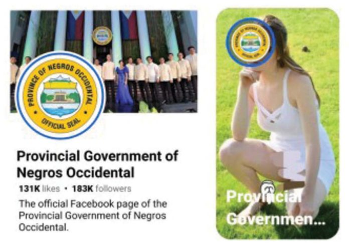 negros_fb_page_1_resized The Negros Occidental provincial government’s Facebook page (left) was hacked on Tuesday morning, Oct. 22, 2024. The province’s Information and Communications Technology Division is working to retrieve access to the page, which showed photos of half-naked women on its stories. SCREENSHOTS FROM PROV’L GOV’T OF NEGROS OCCIDENTAL FB PAGE