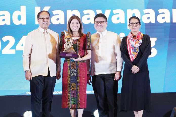 pangandaman “Peace and development live in my heart — a flame that burns brightly. I have seen first-hand how conflict can scar communities, but I also know that hope and peace can transform lives,” says Secretary Amenah F. Pangandaman of the Department of Budget and Management. Pangandaman received the Gawad Kapayapaan 2024 Award from the Office of the Presidential Adviser on Peace, Reconciliation and Unity on Sept. 30, 2024. DBM PHOTO