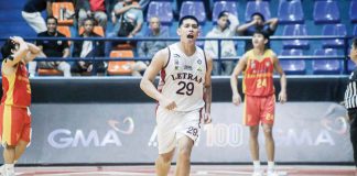 Deo Cuajao of Colegio de San Juan Knights finished with 34 points, including seven triples. PHOTO COURTESY OF NCAA/GMA SPORTS