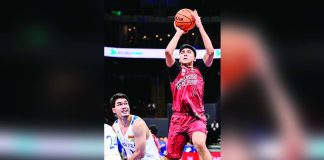 University of the Philippines Fighting Maroons’ Jacob Bayla pulls up for a basket. UAAP PHOTO