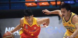 Rafael Are spearheaded the offense of San Sebastian College Golden Stags in their win over the Jose Rizal University Heavy Bombers. PHOTO COURTESY OF NCAA/GMA SPORTS