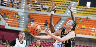 As the Growling Tigresses improved to an 8-1 record, Kent Jane Pastrana led the way with 16 points, with 10 coming in the fourth quarter, to go with eight rebounds and four steals. UAAP PHOTO