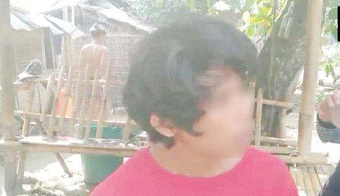 theft_falls Alias “Jimboy” told the Kalibo police that he distributed the groceries he carted away from a sari-sari store to several residents in Sitio Baybay, Barangay Andagao, Kalibo, Aklan. RADYO TODO AKLAN PHOTO