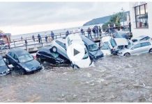 Fresh Spain floods sweep away dozens of cars near Girona Cars are washed away as new flash floods hit Spain. BBC