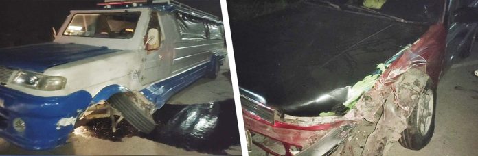 cabatuan-collision Both drivers were unharmed after a public utility jeepney and a car accidentally collided on Sunday night in Barangay Gines Patag, Cabatuan, Iloilo.