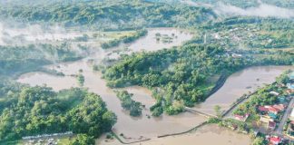 This drone shot shows flooded areas in Jamindan, Capiz on Monday morning, November 4, 2024. MDRRMO JAMINDAN/FACEBOOK PHOTO