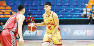 As the Cardinals notched their fifth straight win, Cyrus Cuenco spearheaded the offense with 21 points, including six three-point conversions, to go with two assists and one rebound. PHOTO COURTESY OF NCAA/GMA SPORTS