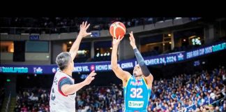 Gilas Pilipinas’ Justin Brownlee pulls up for a three-pointer. FIBA PHOTO