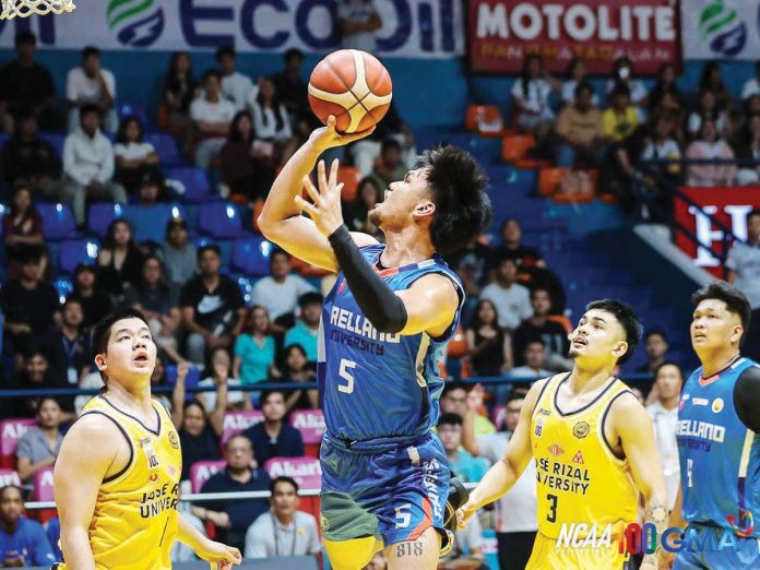 sports_Arellano_resized Arellano University Chiefs’ Basti Valencia goes for an inside basket attempt. PHOTO COURTESY OF NCAA/GMA SPORTS