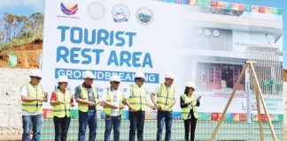 Department of Tourism Secretary Christina Garcia Frasco (rightmost) leads the groundbreaking of the Tourist Rest Area in Barangay Aningalan, San Remigio, Antique, on Thursday, Nov. 21, 2024. PHOTO FROM SAN REMIGIO OFFICIAL FB
