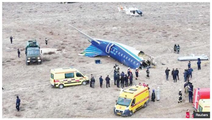 Kazakhstan_1_resized The Embraer 190 caught fire and split apart as it landed. REUTERS