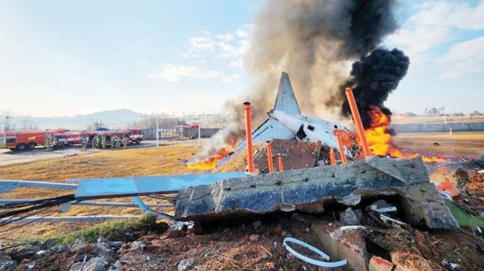 Korea_1_resized An ill-fated South Korean airplane burns after it crashed against a wall upon landing. BBC