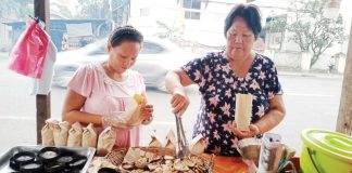 In-laws Marit Zabico and Bele Baylen-Zabico manage their bingka stand at Jaro Plaza in Jaro, Iloilo City.