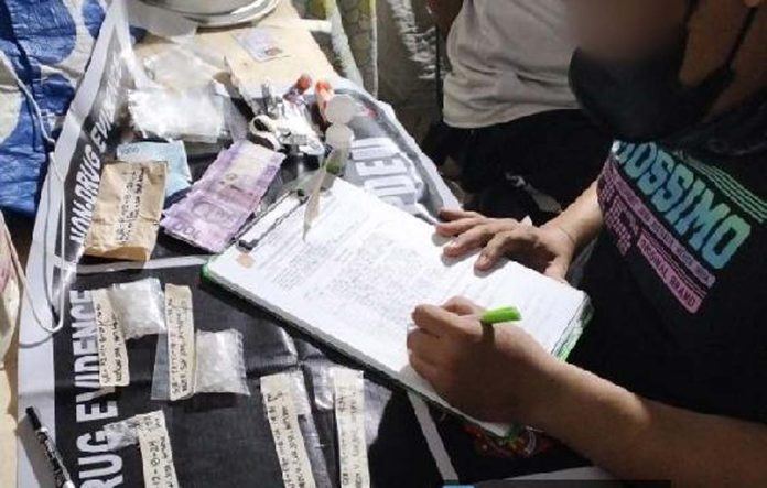 antique-shabu Two drug suspects were caught with five plastic sachets and one plastic canister of suspected shabu in Barangay 4, San Jose, Antique on Dec. 18, 2024. ANTIQUE PPO PHOTO