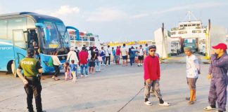 The Department of Tourism reminds tourists to prioritize safety and responsibility while exploring Western Visayas this holiday season. Photo shows Iloilo-bound passengers boarding a roll-on/roll-off vessel at the BREDCO Port in Bacolod City. PDEA REGION 6 PHOTO