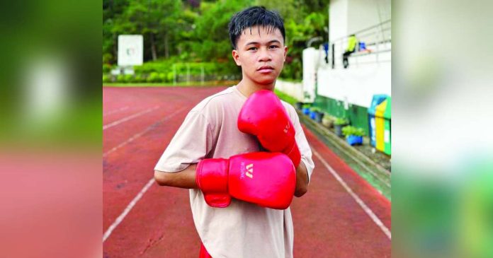 sports Negrense 1_superimposed Prior to his gold medal feat in China, Leo Mhar Lobrido first took home a gold medal for Western Visayas in the 46-kilogram schoolboys division of the 2023 Palarong Pambansa boxing in Marikina City. FACEBOOK PHOTO