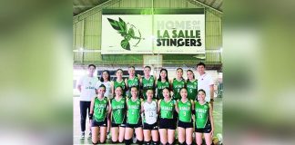 Members of University of St. La Salle Stingers women’s volleyball team. CONTRIBUTED PHOTO
