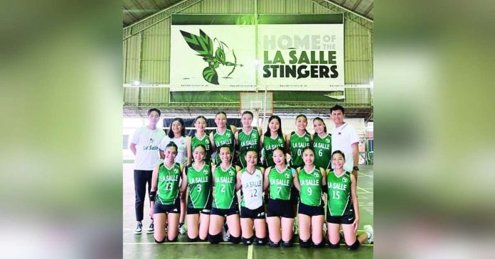 sports USLS_superimposed Members of University of St. La Salle Stingers women’s volleyball team. CONTRIBUTED PHOTO