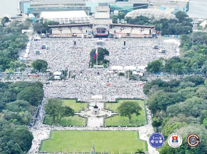 INC-1 National Rally for Peace of the Iglesia ni Cristo on Jan. 13, 2025 at the Quirino Grandstand in Manila. PHOTO FROM MANILA DRRM OFFICE / FACEBOOK