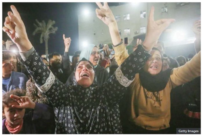 Israel_1_resized Palestinians celebrate the announcement of ceasefire deal in Deir al-Balah, central Gaza.