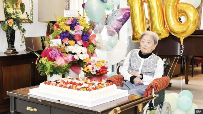 Tomiko Itooka celebrated her 116th birthday on May 23, 2024. EPA
