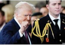 US under Trumps recognizes only two genders – male and female US President Donald Trump gestures with a clenched fist, in front of a member of the US military, during his inauguration ceremony. Pool/Reuters