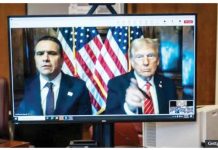 Trump avoids prison or fine in hush-money case sentencing US President-elect Donald Trump and his lawyer Todd Blanche appear virtually on a computer desktop screen from Florida for his sentencing in his Manhattan hush money case. GETTY IMAGES