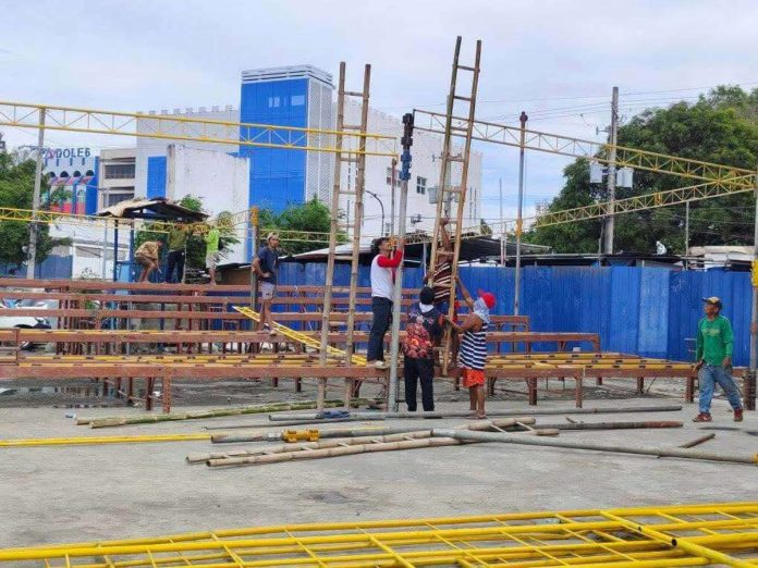 front_pic_resized The Iloilo City Government begins the construction of side stages at Iloilo Freedom Grandstand, the Judging Area 1 for the Dinagyang Festival 2025 highlights, on Tuesday, January 14, 2025. K5 NEWS FM ILOILO PHOTO