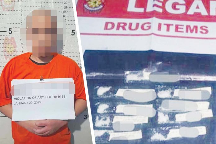 leganes Around P340,000 worth of suspected shabu was recovered from alias Jan-jan” in an anti-illegal drug operation in Barangay Poblacion, Leganes, Iloilo on Wednesday afternoon, Jan. 29, 2025. PHOTO COURTESY OF AKSYON RADYO ILOILO