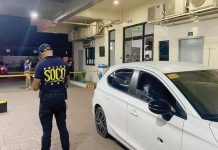 Buy-bust yields P4-M shabu, 3 high-value drug suspects A Scene of the Crime Operative (SOCO) personnel examines the vehicle used by the drug suspects following the buy-bust operation in Barangay Balabago, Jaro, Iloilo City. ICPO PHOTO