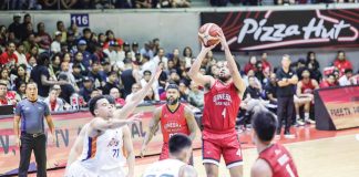 Barangay Ginebra San Miguel Kings’ RJ Abarrientos pulls up for a short jumper. PBA PHOTO
