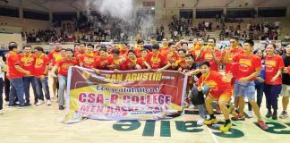Members of the Colegio San Agustin-Bacolod Eagles. PHOTO COURTESY OF COLEGIO SAN AGUSTIN-BACOLOD FACEBOOK PAGE