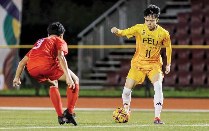 sports-FEU Far Eastern University-Diliman Baby Tamaraws’ Czam Acuesta controls the ball. UAAP PHOTO