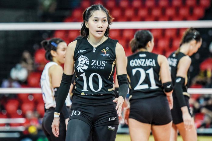 sports_Arroyo_resized Chinnie Arroyo led the ZUS Coffee Thunderbelles’ straight set win over the Capital1 Solar Energy Solar Spikers. PVL PHOTO
