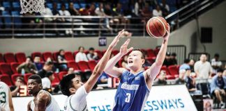 Hong Kong Eastern’s Ramon Cao tries to score against the defense of Terrafirma Dyip's Kemark Cariño. PBA PHOTO