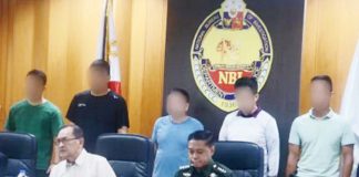 National Bureau of Investigation director Jaime Santiago and Armed Forces of the Philippines chief Gen. Romeo Brawner (both seated) on Jan. 30 presentED the five alleged Chinese spies arrested during operations in various locations from Jan. 24 to 25. The five were accused of engaging in intelligence, surveillance, and reconnaissance operations using sophisticated equipment. PNA