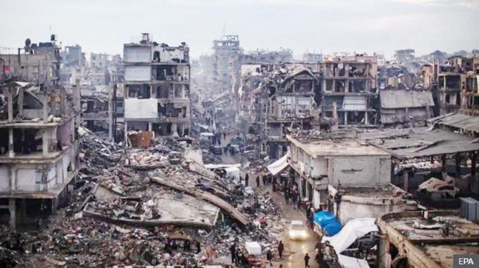 Israel Jabalia, north of Gaza City, has largely been destroyed during the 16-month war between Israel and Hamas. EPA