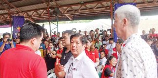 President Ferdinand Marcos Jr. arrives at the La Carlota City South Elementary School II in La Carlota City, Negros Occidental on Friday, Feb. 21, 2025. PIA NEGROS OCCIDENTAL PHOTO