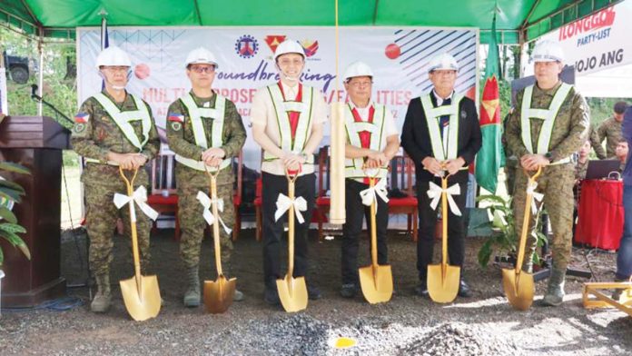 banner-pic2 On January 31, Cong. Jojo Ang of the Uswag Ilonggo Party-list led the groundbreaking ceremony for a new military facility in Camp General Macario Peralta Jr. in Jamindan, Capiz. The facility, with a total budget of P349.5 million, will include several essential structures such as a multipurpose building, administration building, officers’ apartments, and enlisted personnel apartments. Major General Marion Sison, Division Commander of the 3rd Infantry Division, and Regional Director Sanny Boy Oropel of the Department of Public Works and Highways were present to witness the start of this important infrastructure project, which will enhance the operational efficiency and welfare of Philippine Army personnel.