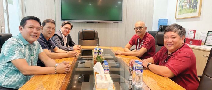 more-power-secondary MORE Electric and Power Corporation’s president and chief executive officer Roel Z. Castro (rightmost) and Chief Operations Officer Engr. Bailey Del Castillo (second from right) meet with Meralco Industrial Engineering Services Corporation president Richard Ochava, Chief Operations Officer Wilfredo Bernardo, and Engineering, Procurement, Construction Business Unit head Sam Montoya.