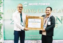 MORE Power achieves 2 million safe man-hours milestone MORE Electric and Power Corporation receives the DOLE Safety Excellence Award for achieving 2,072,713 Safe Man Hours, recognizing its commitment to workplace safety. Engr. Bailey R. Del Castillo (left), VP for Network Development and Operations Group, accepted the award from Engr. Roberto Onde, Senior Labor Employment Officer of DOLE Region 6.