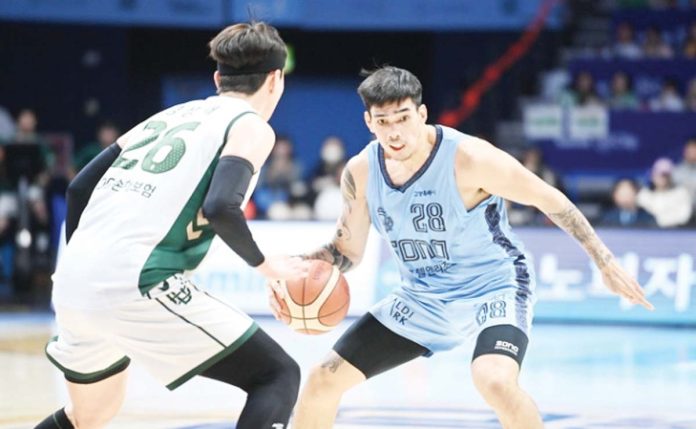 sports-KBL Kevin Quiambao delivered a scintillating performance in Goyang Sono Skygunners’ win over Wonju DB Promy. KBL PHOTO