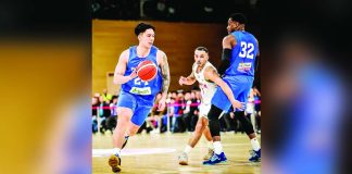 Gilas Pilipinas’ Dwight Ramos in action during the 2nd Doha International Cup. PHOTO COURTESY OF QATAR BASKETBALL FEDERATION