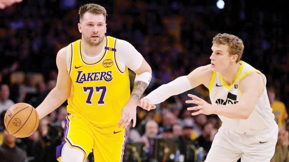 Doncic makes LA debut as Lakers rout Utah Jazz