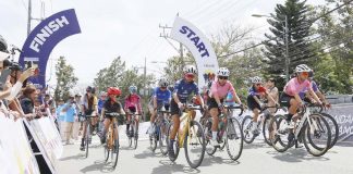 Participants in the Women Youth 1 class of the PhilCycling nationals jostle for position. CONTRIBUTED PHOTO