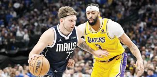 Luka Doncic and Anthony Davis have been traded for each other in a blockbuster deal consummated on Sunday. GETTY IMAGES